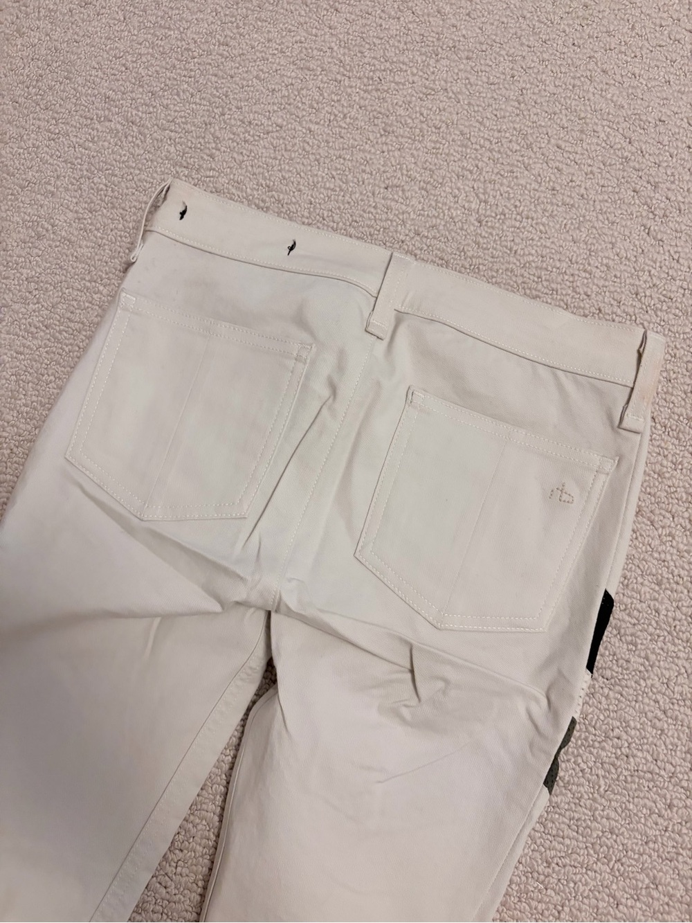 Rag & Bone The Split Colorblock Skinny Jeans Size 25 Black White Made USA - Picture 4 of 6